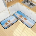 thumbnail image 1 of SKYSONIC Starfish Ocean Beach Kitchen Mats and Rugs Seascape Summer Floor Runner Area Rug Washable Carpet Perfect for Living Room Bedroom Entryway,19.7"x27.6"+19.7"x47.2", 1 of 7