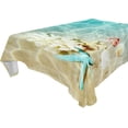 thumbnail image 1 of SKYSONIC Starfish Seashell Summer Beach Tablecloth Durable Rectangle Tablecloths Waterproof Square Table Cloth Stain Resistant Table Cover for Outdoor Picnic Restaurant Home Decoration 60 x 60 Inch, 1 of 7
