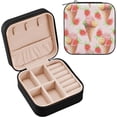 thumbnail image 1 of SKYSONIC Strawberry Travel Jewelry Box PU Leather Jewelry Organizer Ideal Gift for Women Girls, Portable Mini Jewelry Travel Case for Stud Earrings Rings Necklaces Bracelets, 1 of 7
