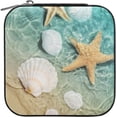 thumbnail image 1 of SKYSONIC Summer Beach Leather Jewelry Box,Portable Mini Jewelry Case Traveling Jewelry Organizer for Rings Necklaces Bracelets Earrings, 1 of 7