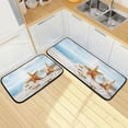 thumbnail image 1 of SKYSONIC Summer Beach Seaside Kitchen Mats and Rugs Shell Starfish Sand Floor Runner Area Rug Washable Carpet Perfect for Living Room Bedroom Entryway,19.7"x27.6"+19.7"x47.2", 1 of 7