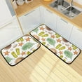 thumbnail image 1 of SKYSONIC Summer Holiday Kitchen Rugs Set of 2, Palm Starsfish Flipflop Floor Runner Area Rug Washable Carpet Mat Perfect for Living Room Bedroom Entryway, 1 of 7
