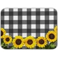 thumbnail image 1 of SKYSONIC Sunflower Dish Drying Mat Buffalo Plaid Drying Mat 16 x 18 Dish Mat Dish Drainer Pad Kitchen Drying Pad for Kitchen Counter, 1 of 6