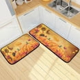 thumbnail image 1 of SKYSONIC Sunflower Pumpkin Kitchen Rugs 2 Pieces, Maple Leaves Floor Mat Room Area Rug Washable Carpet Perfect for Living Room Bedroom Entryway, 1 of 7