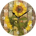 thumbnail image 1 of SKYSONIC Sunflower Wall Clock 10 Inch Silent Non Ticking Round Clock Oil Painting Clock Easy to Read Clock for Living Room Bedroom Bathroom Home Decor, 1 of 7