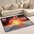 thumbnail image 1 of SKYSONIC Sunset Heart Ballon Non-Slip Area Rug, Happy Valentine's Day Floor Carpet Comfort Floor Mats Decor for Indoor Front Porch Living Room Bedroom Kitchen, 36"x24", 1 of 5