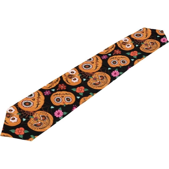 SKYSONIC Table Runner Decorative Pumpkins Washable Table Cloth Runner for Holiday Home Wedding Table Top Decoration 13x90 Inches