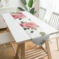 thumbnail image 1 of SKYSONIC Table Runner Roses Leaves Washable Table Cloth Runner for Holiday Home Wedding Table Top Decoration 13x90 Inches, 1 of 3