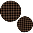 thumbnail image 1 of SKYSONIC Tartan Coffee Brown Plaid Pot Holders Trivets, 2 Pcs Heat Resistant Trivets,Cotton Thread Weave Mats for Hot Pads Pans Pot Bowl Teapot for Kitchen Decor, 1 of 7