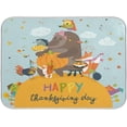thumbnail image 1 of SKYSONIC Thanksgiving Dish Drying Mat for Kitchen Counter, Autumn Pumpkin Maple Leaves Ultra Absorbent Reversible Microfiber Dishes Drying Rack Pad Heat-resistant Mats 16x18in, 1 of 7