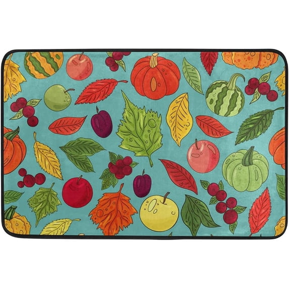 SKYSONIC Thanksgiving Fruit Door mat Non Slip Floor Door Rug Soft Floor Mat for Kitchen Garden Bedroom Indoor Outdoor Entrance Home Holiday Decoration 23.6" x15.7"