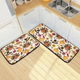 thumbnail image 1 of SKYSONIC Thanksgiving Pattern Kitchen Rugs Set of 2, Turkey Pumpkin Sunflowers Floor Mat Area Rug Washable Carpet Perfect for Living Room Bedroom Entryway, 1 of 7