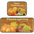 thumbnail image 1 of SKYSONIC Thanksgiving Pumpkin 2 Pieces Kitchen Rug Cushioned Anti-Fatigue Kitchen Rugs Set for Home Office Laundry,19.7" x 27.6"+19.7" x 47.2", 1 of 7