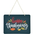 thumbnail image 1 of SKYSONIC Thanksgiving Welcome Sign Front Door Decor Wall Hanging Plaque Rectangular Door Hanging Sign Porch Decorations for Home Outdoor Indoor Holiday, 1 of 6