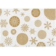 thumbnail image 1 of SKYSONIC Toilet Bathroom Rugs Sets 2 Piece, Christmas Pattern Trendy Golden Snowflakes Soft Absorbent Fluffy Toilet Mat Set Non-Slip Rubber Backing Bath Mats for Bathroom,16"x24"+20"x24", 1 of 7