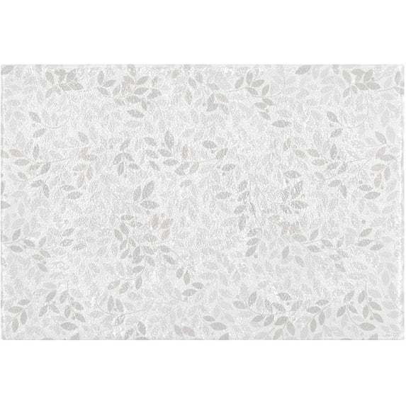 SKYSONIC Toilet Bathroom Rugs Sets 2 Piece, Grey Leaf Soft Absorbent Fluffy Toilet Mat Set Non-Slip Rubber Backing Bath Mats for Bathroom,16"x24"+20"x24"