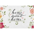 thumbnail image 1 of SKYSONIC Toilet Bathroom Rugs Sets 2 Piece, Home Sweet Home Floral Soft Absorbent Fluffy Toilet Mat Set Non-Slip Rubber Backing Bath Mats for Bathroom,16"x24"+20"x24", 1 of 7