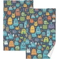 thumbnail image 1 of SKYSONIC Towels 2 Pack, Cute Alien Print for Bathroom Kitchen Travel 16×28 inch, Cotton Bath Towels Lightweight Quickdry for Bathroom Ktichen Travel SPA Gym, 1 of 7