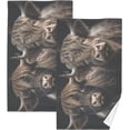 thumbnail image 1 of SKYSONIC Towels Set of 2 Horned Cattles Print for Bathroom Kitchen Travel 16×28 inch, Cotton Bath Towels Lightweight Quickdry for Bathroom Ktichen Travel SPA Gym, 1 of 7