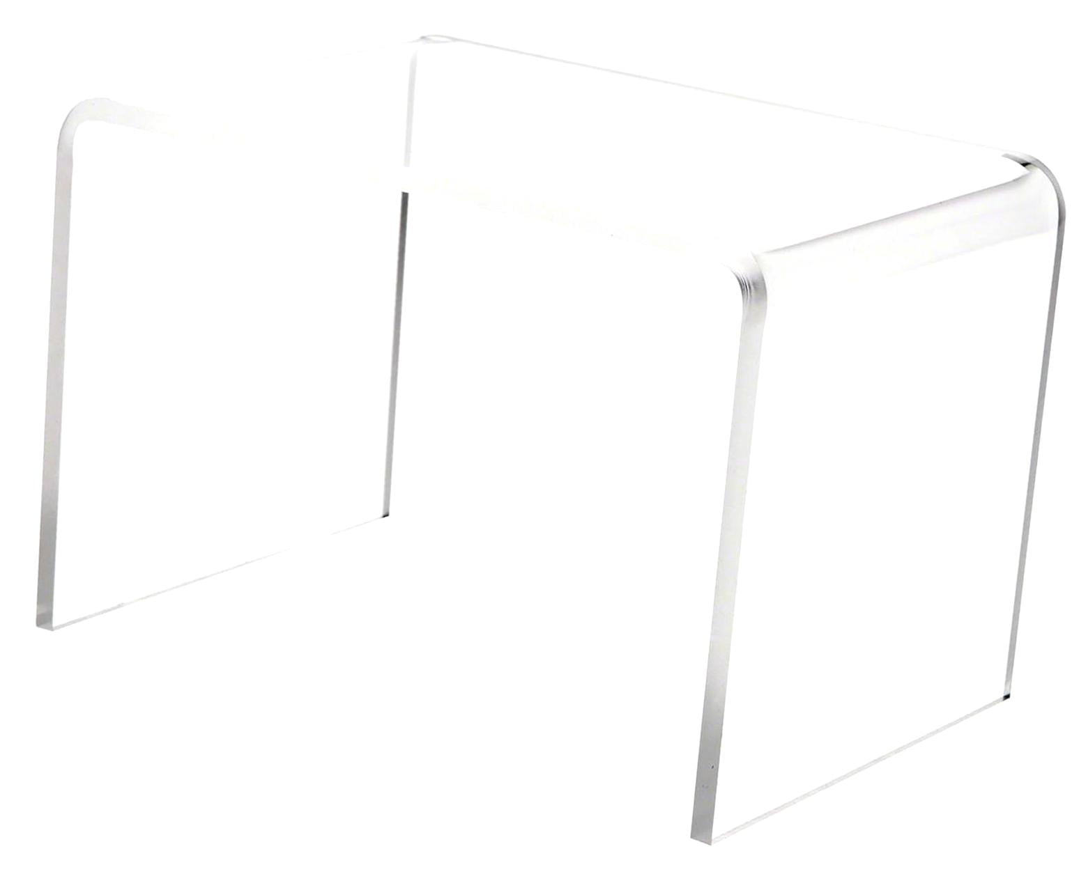 SKYSONIC Transparent Acrylic Rectangular Display Stand, 4" Height x 6 ...