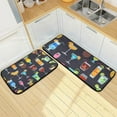 thumbnail image 1 of SKYSONIC Tropical Cocktails Juice Kitchen Rugs Set of 2, Wine Champagne Glass Floor Runner Area Rug Washable Carpet Mat Perfect for Living Room Bedroom Entryway, 1 of 7