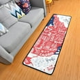 thumbnail image 1 of SKYSONIC USA Map States Runner Rug with Rubber Backing, Patriotic America Non Slip Entryway Rug Runner Washable Soft Area Rug Carpet for Hallway Bedroom Kitchen Decor,2'x6', 1 of 6