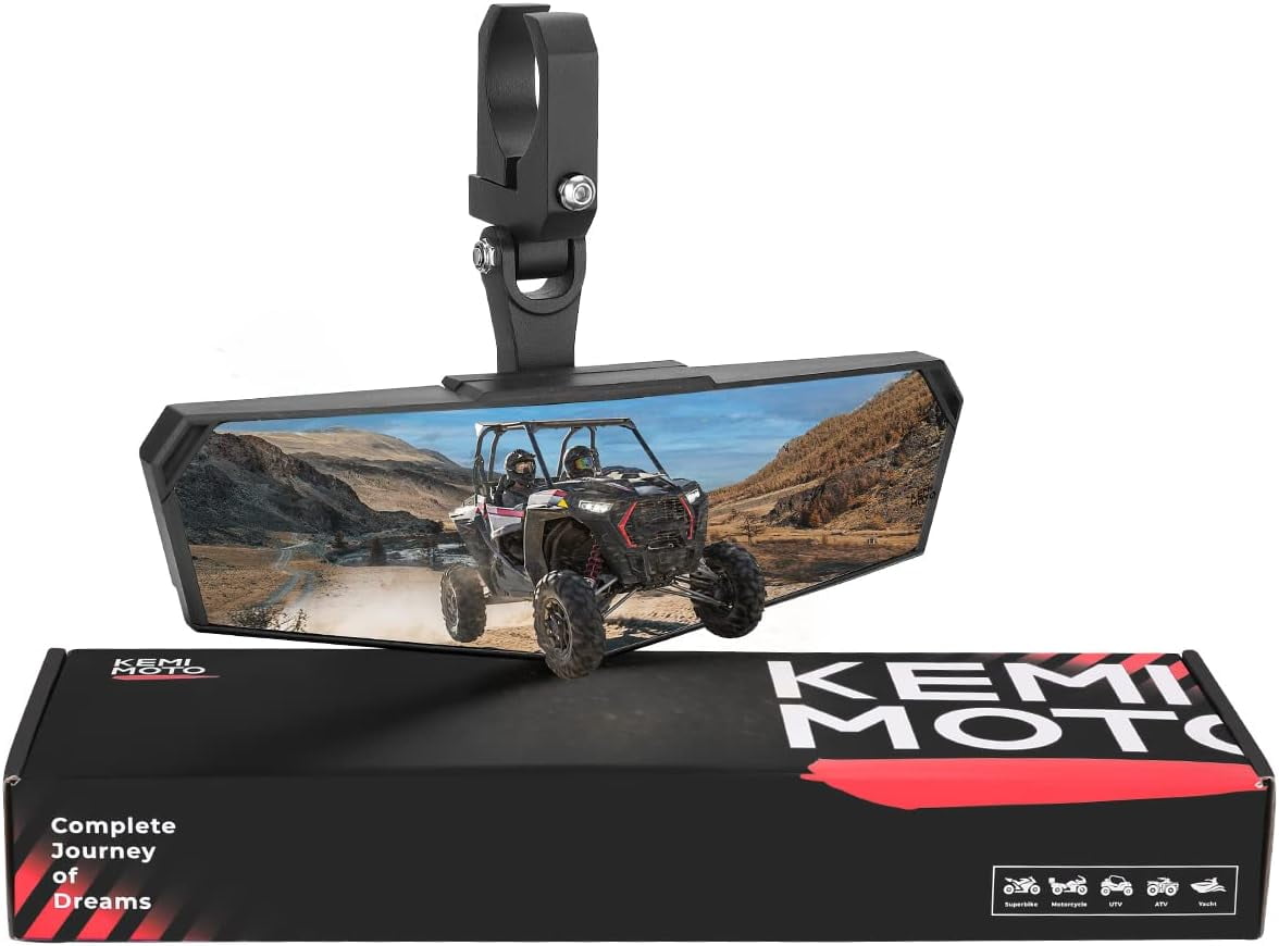 SKYSONIC UTV Rear View Mirror, SXS UTV Mirror Clear View with 1.5-2 ...