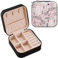 thumbnail image 1 of SKYSONIC Unicorn Travel Jewelry Box PU Leather Jewelry Organizer Ideal Gift for Women Girls, Portable Mini Jewelry Travel Case for Stud Earrings Rings Necklaces Bracelets, 1 of 7