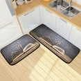 thumbnail image 1 of SKYSONIC Unique Math Science Poster Kitchen Mats Set of 2 Book Wood Anti Fatigue Floor Runner Rug Non Slip Comfort Mat 19.7x27.6 Inch + 19.7x47.2 Inch for Living Room Laundry Room Hallway, 1 of 7