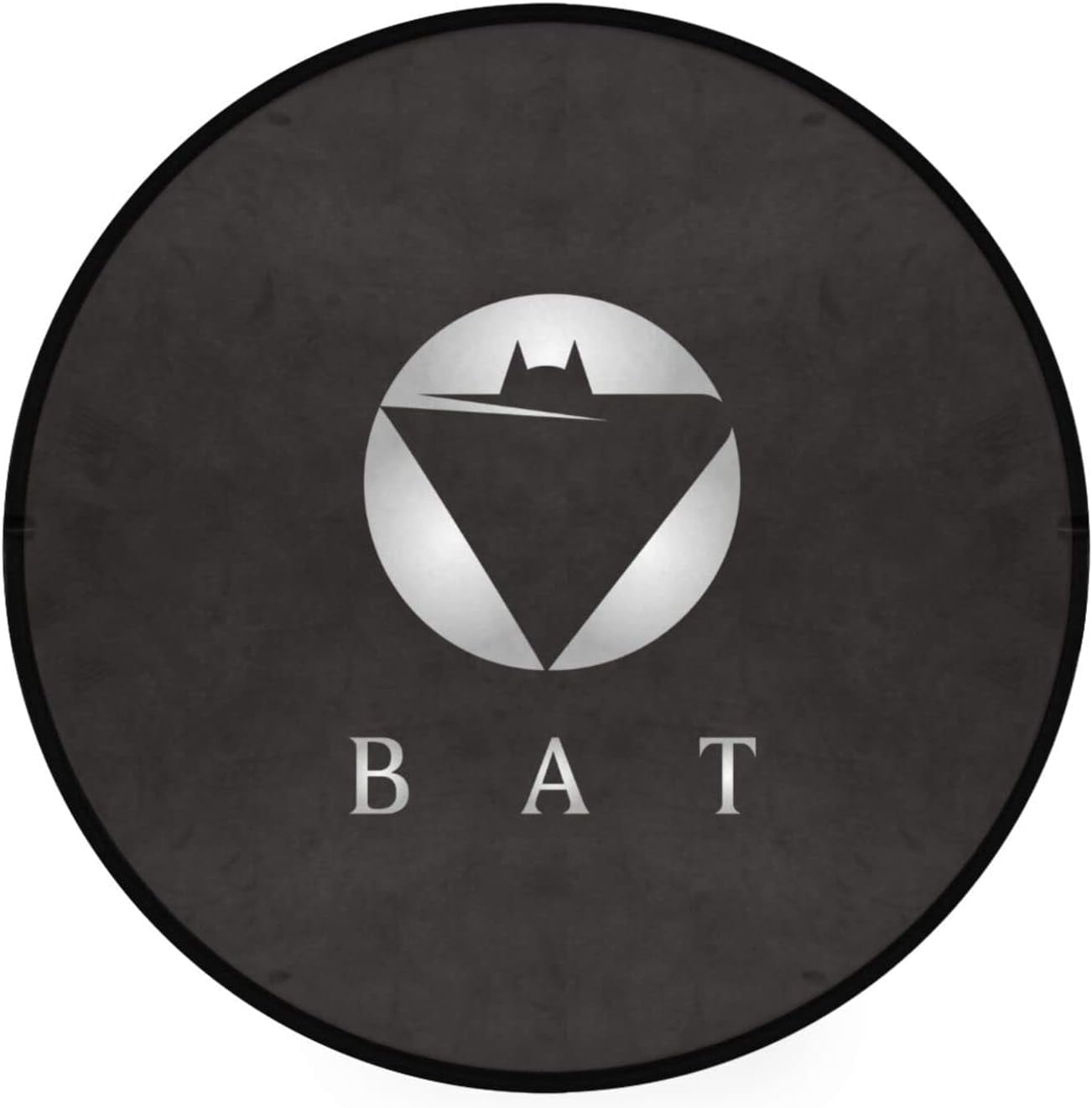 SKYSONIC Unique Simple Bat Metallic Silver ColorRound Area Rug Chair ...