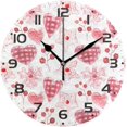 thumbnail image 1 of SKYSONIC Valentine's Day Heart Wall Clock 10 Inch Silent Non Ticking Round Clock Oil Painting Clock Easy to Read Clock for Living Room Bedroom Bathroom Home Decor, 1 of 7