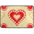 thumbnail image 1 of SKYSONIC Valentines Day Hearts Area Rug Pad 23.6x15.7 inch, 100% Light Weight Polyester Fabric for Living Bedroom, 1 of 5