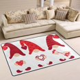 thumbnail image 1 of SKYSONIC Valentines Gnomes Non-Slip Area Rug, Red Heart Floor Carpet Comfort Floor Mats Decor for Indoor Front Porch,Living Room, Bedroom,Kitchen,72"x48", 1 of 5