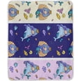 thumbnail image 1 of SKYSONIC Velvet Plush Throw Thermal Blanket 4 x 5 FT Mermaids Dolphins Flannel Fleece Blanket for Women Kids Couch Bed Sofa Car, 1 of 5