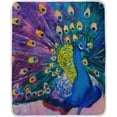 thumbnail image 1 of SKYSONIC Velvet Plush Throw Thermal Blanket 4 x 5 FT Peacock Painting Flannel Fleece Blanket for Women Kids Couch Bed Sofa Car, 1 of 5