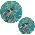 thumbnail image 1 of SKYSONIC Vintage Bird Butterfly Pot Holders Trivets, 2 Pcs Heat Resistant Trivets,Embroidery Fall Cotton Thread Weave Mats for Hot Pads Pans Pot Bowl Teapot for Kitchen Decor, 1 of 7