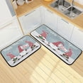 thumbnail image 1 of SKYSONIC Vintage Christmas Gnomes Kitchen Mats Set of 2 Cute Happy New Year Anti Fatigue Floor Runner Rug Non Slip Comfort Mat 19.7x27.6 Inch + 19.7x47.2 Inch for Living Room Laundry Room Hallway, 1 of 7