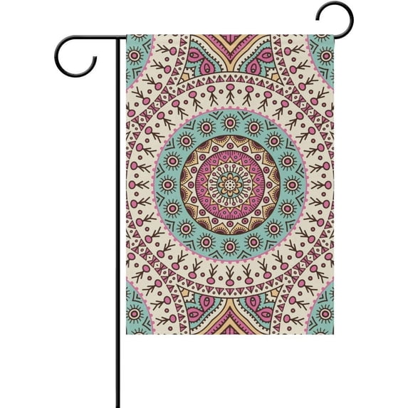 SKYSONIC Vintage Decorative Elements Double-Sided Printed Garden House Sports Flag - 12x18in Polyester Decorative Flags for Courtyard Garden Flowerpot