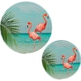 thumbnail image 1 of SKYSONIC Vintage Flamingos Pot Holders Trivets, 2 Pcs Heat Resistant Trivets,Blue Sea Cotton Thread Weave Mats for Hot Pads Pans Pot Bowl Teapot for Kitchen Decor, 1 of 7