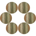 thumbnail image 1 of SKYSONIC Vintage Wood Grain Round Placemats for Dining Table Non-Slip Heat-Resistant Polyester Table Mats Set of 6 Washable Table Mats for Kitchen Dining Table Decoration (36), 1 of 5