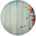 thumbnail image 1 of SKYSONIC Vintage Wooden Flowers Round Placemats for Dining Table Non-Slip Heat-Resistant Polyester Table Mats Set of 1 Washable Table Mats for Kitchen Dining Table Decoration (30), 1 of 7