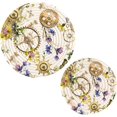 thumbnail image 1 of SKYSONIC Watercolor Clockwork Pot Holders Trivets, 2 Pcs Heat Resistant Trivets, Summer Purple Floral Cotton Thread Weave Mats for Hot Pads Pans Pot Bowl Teapot for Kitchen Decor, 1 of 7