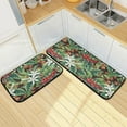 thumbnail image 1 of SKYSONIC Watercolor Coffee Pattern Kitchen Rugs Set of 2, Coffee Beans Floor Runner Area Rug Washable Carpet Mat Perfect for Living Room Bedroom Entryway, 1 of 7