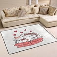 thumbnail image 1 of SKYSONIC Wedding Cat Couple Non-Slip Area Rug, Sweet Valentines Day Floor Carpet Comfort Floor Mats Decor for Indoor Front Porch,Living Room, Bedroom,Kitchen,72"x48", 1 of 5