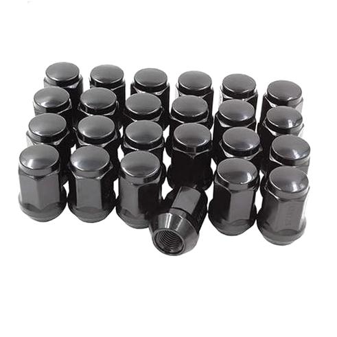 Rough Country Black Wheel Installation Kit; M14x1.5; Set of 24 (11-25