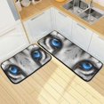 thumbnail image 1 of SKYSONIC White Tiger Blue Eyes Kitchen Mats Set of 2 Floor Runner Rug Anti Fatigue Non Slip Comfort Mat 19.7x27.6 Inch + 19.7x47.2 Inch for Living Room Laundry Room Hallway, 1 of 7