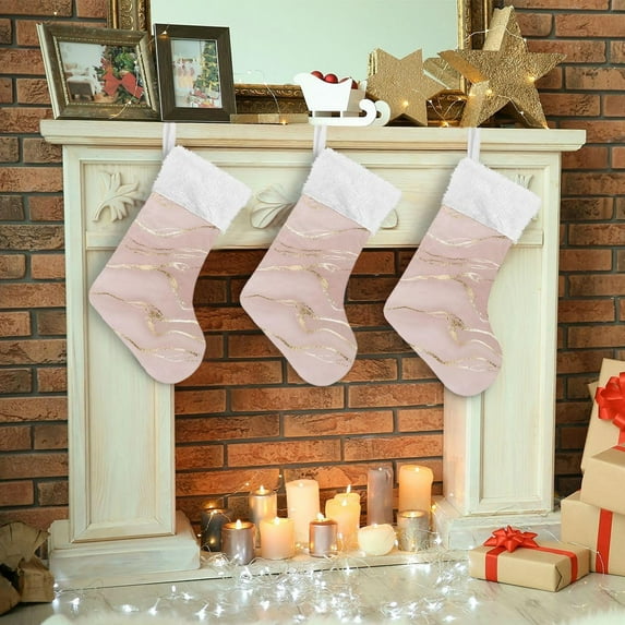 SKYSONIC Wildflower Christmas Stocking Personalized Large Candy Stocking Hanging Gift Xmas Stockings Decoration for Family Holiday Party Ornaments Decor Fireplace