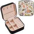 thumbnail image 1 of SKYSONIC Wildflowers Travel Jewelry Box PU Leather Jewelry Organizer Ideal Gift for Women Girls, Portable Mini Jewelry Travel Case for Stud Earrings Rings Necklaces Bracelets, 1 of 7