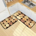 thumbnail image 1 of SKYSONIC Wine Bottle Corks Kitchen Rugs Set of 2, Vintage Floor Runner Area Rug Washable Carpet Mat Perfect for Living Room Bedroom Entryway, 1 of 7