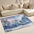 thumbnail image 1 of SKYSONIC Winter Cute Birds Non-Slip Area Rug, Red Berries Maple Floor Carpet Comfort Floor Mats Decor for Indoor Front Porch Living Room Bedroom Kitchen, 36"x24", 1 of 5
